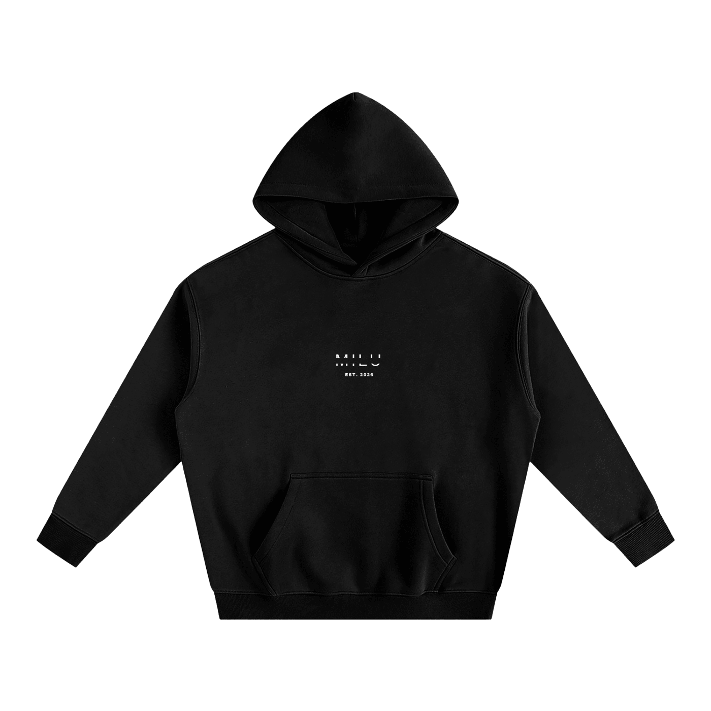 Back to Basics Unisex Hoodie - Black - MILU Clothing