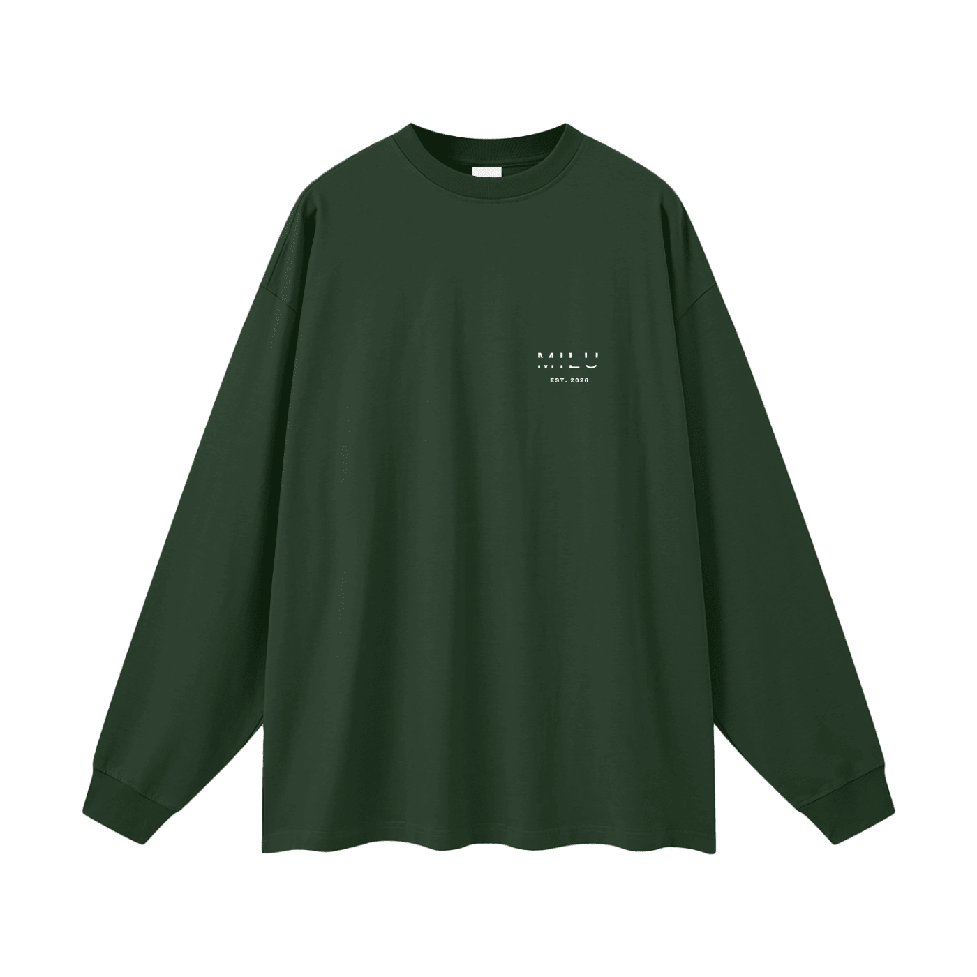 Back to Basics Unisex Long Sleeve Tee - Green - MILU Clothing