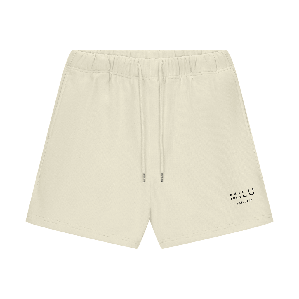 Back to Basics Men's Fleece Shorts - Bone - MILU Clothing