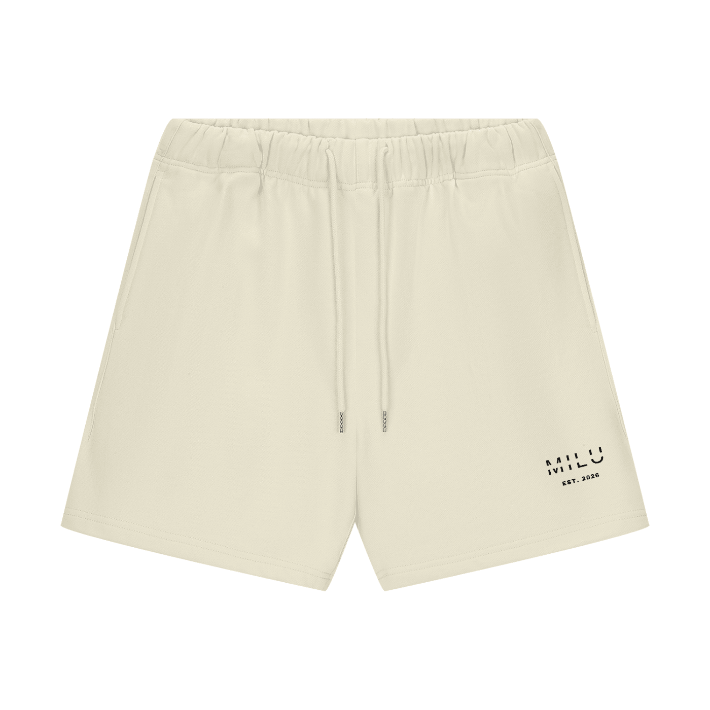 Back to Basics Men's Fleece Shorts - Bone - MILU Clothing