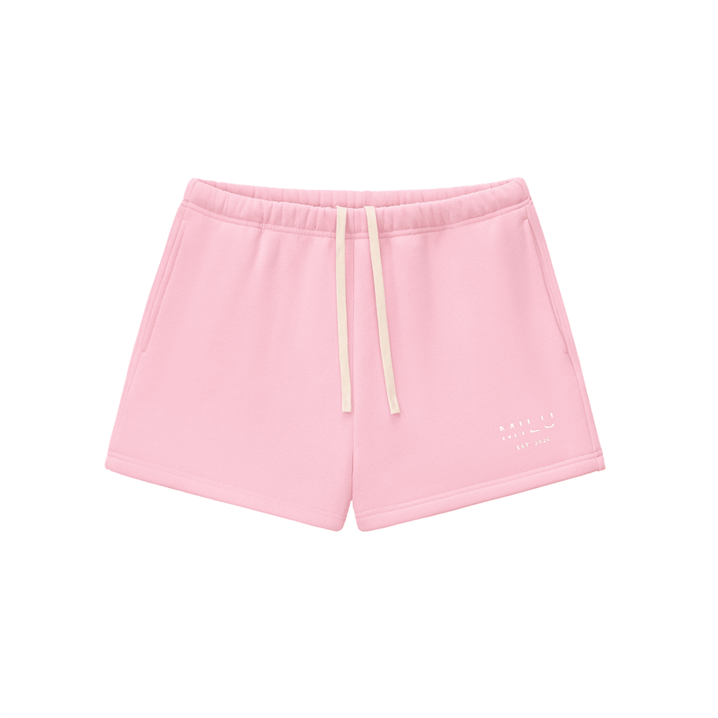 Back to Basics Women's Fleece Shorts - Pink - MILU Clothing