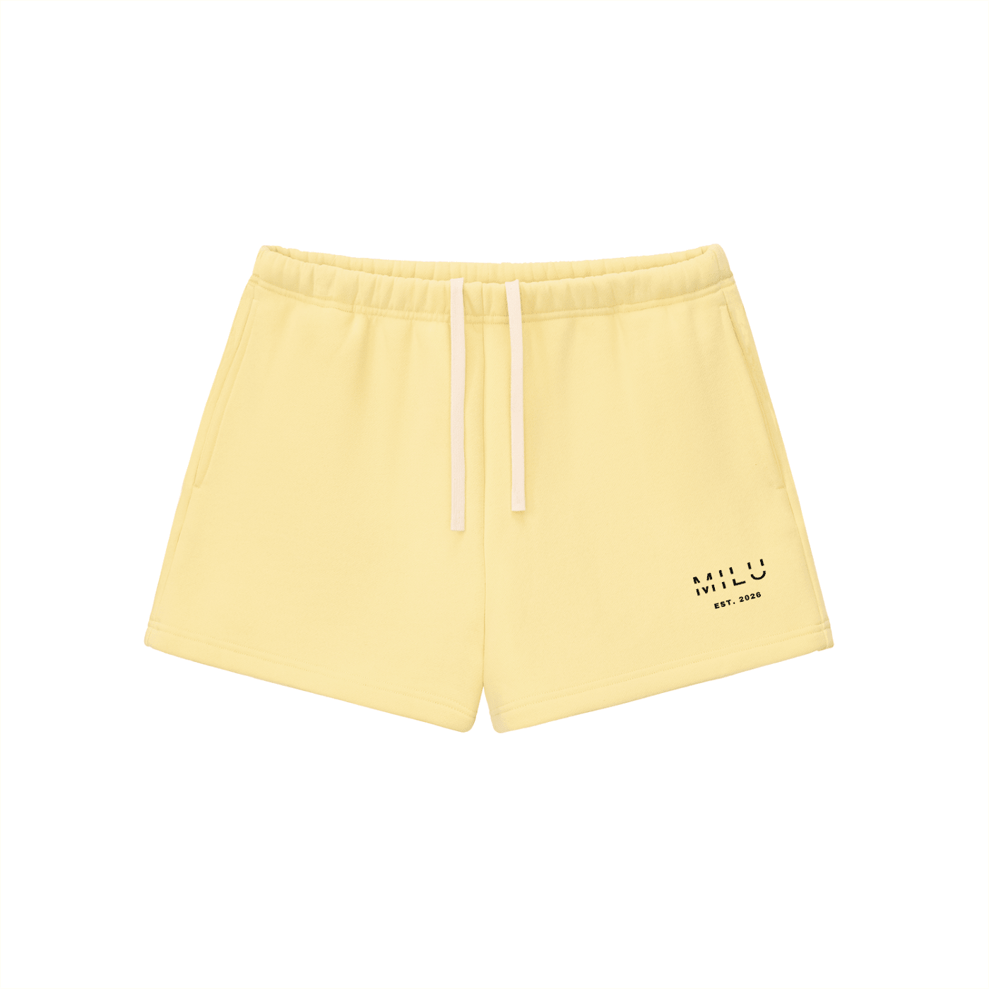 Back to Basics Women's Fleece Shorts - Yellow - MILU Clothing