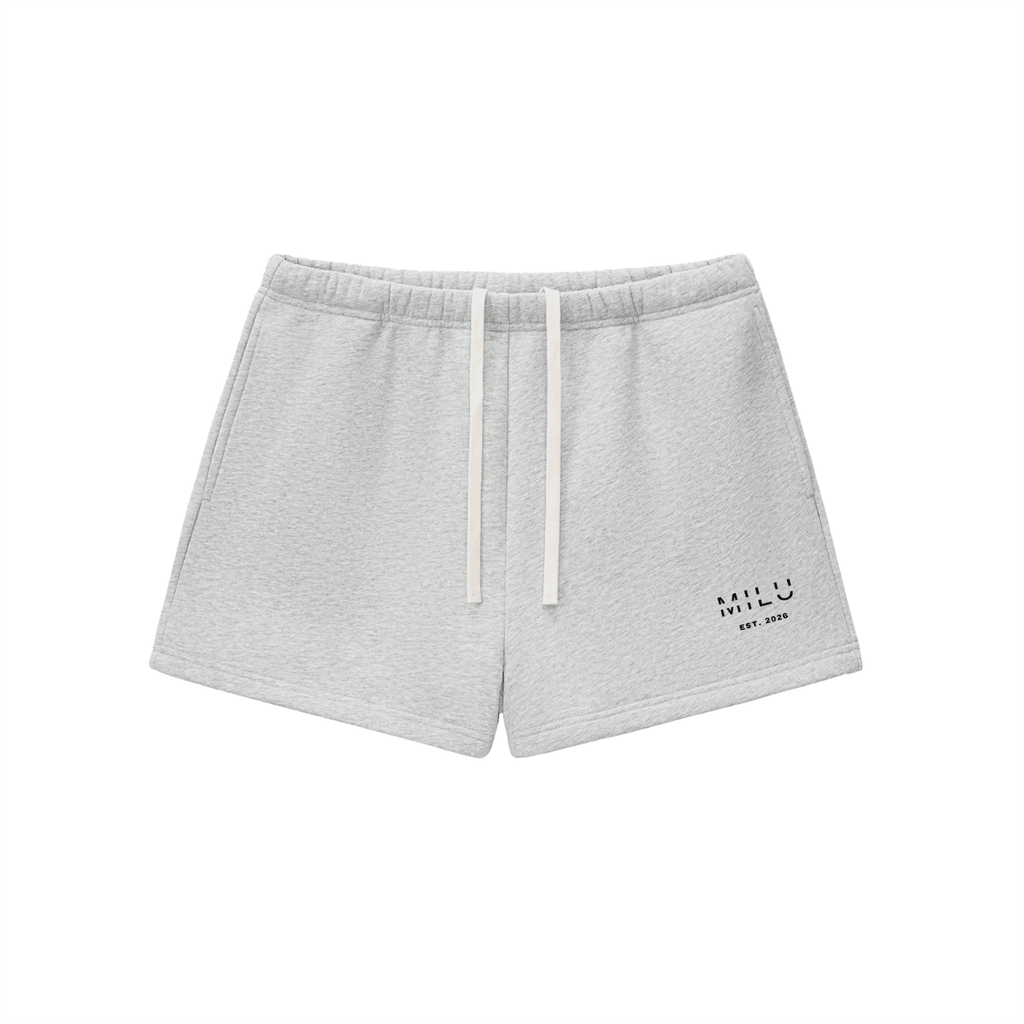 Back to Basics Women's Fleece Shorts - Grey - MILU Clothing