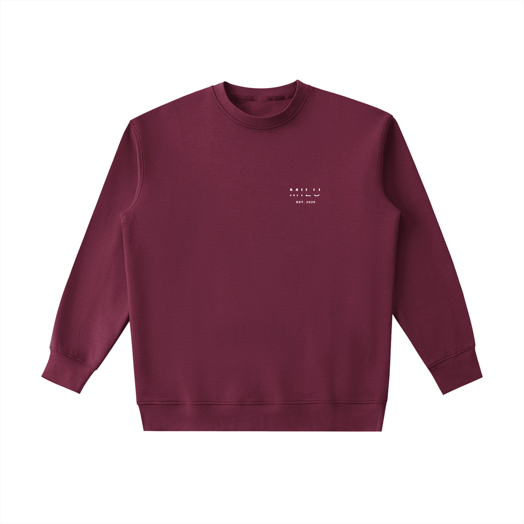 Back to Basics Unisex Crewneck Sweatshirt - Maroon - MILU Clothing