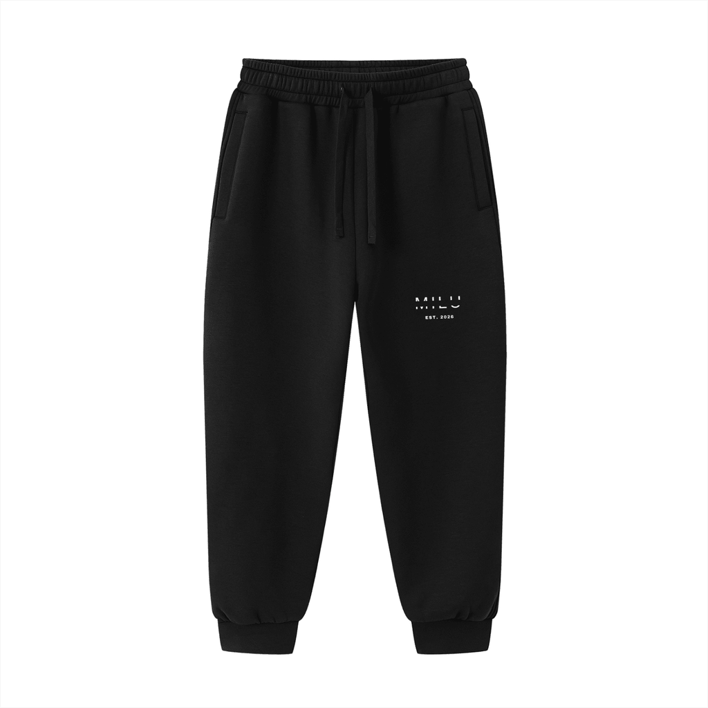 Back to Basics Unisex Tracksuit Pants - Black - MILU Clothing