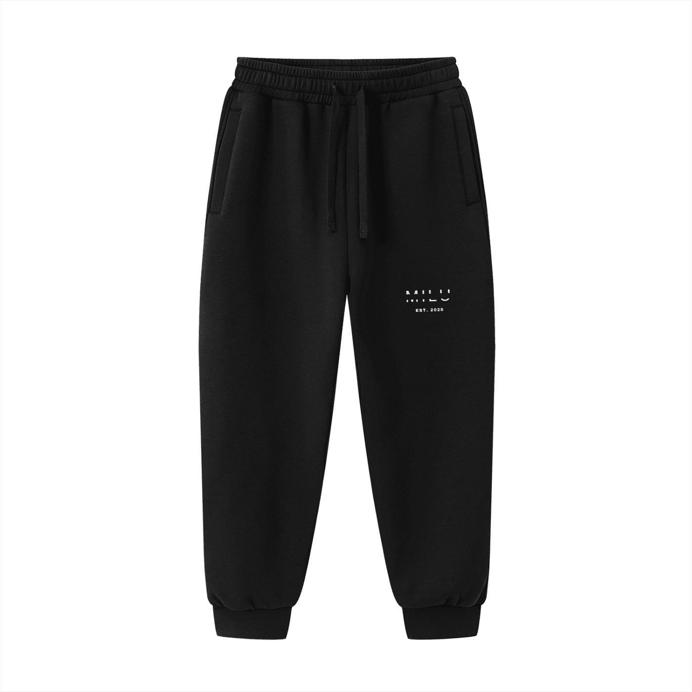 Back to Basics Unisex Tracksuit Pants - Black - MILU Clothing