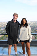 Back to Basics 1/4 Zip Unisex Sweatshirt - Black - MILU Clothing