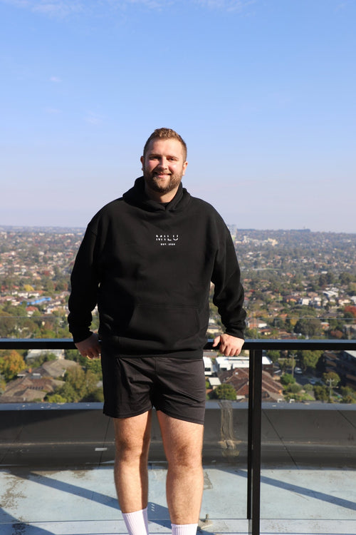 Back to Basics Unisex Hoodie - Black - MILU Clothing