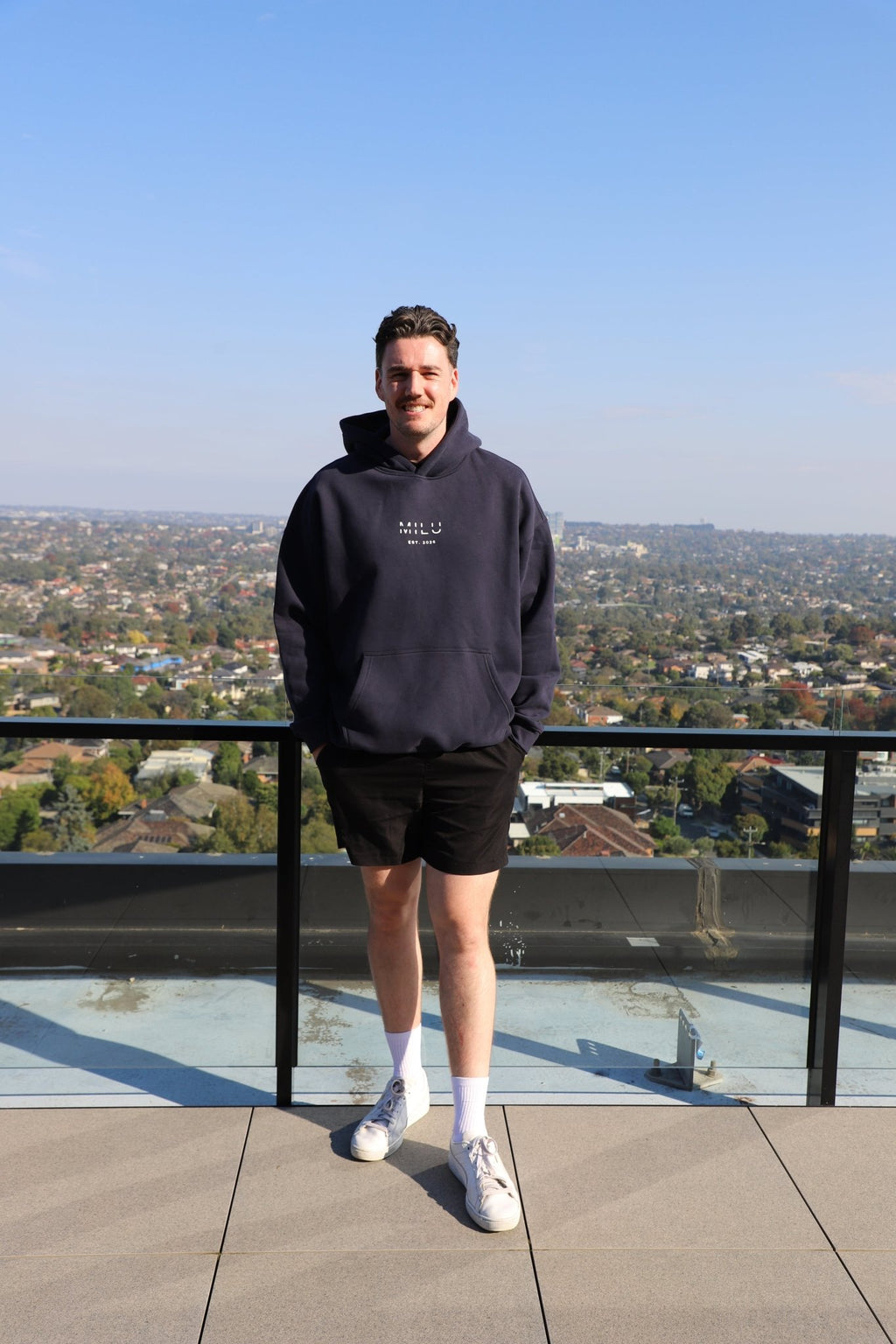 Back to Basics Unisex Hoodie - Navy Blue - MILU Clothing