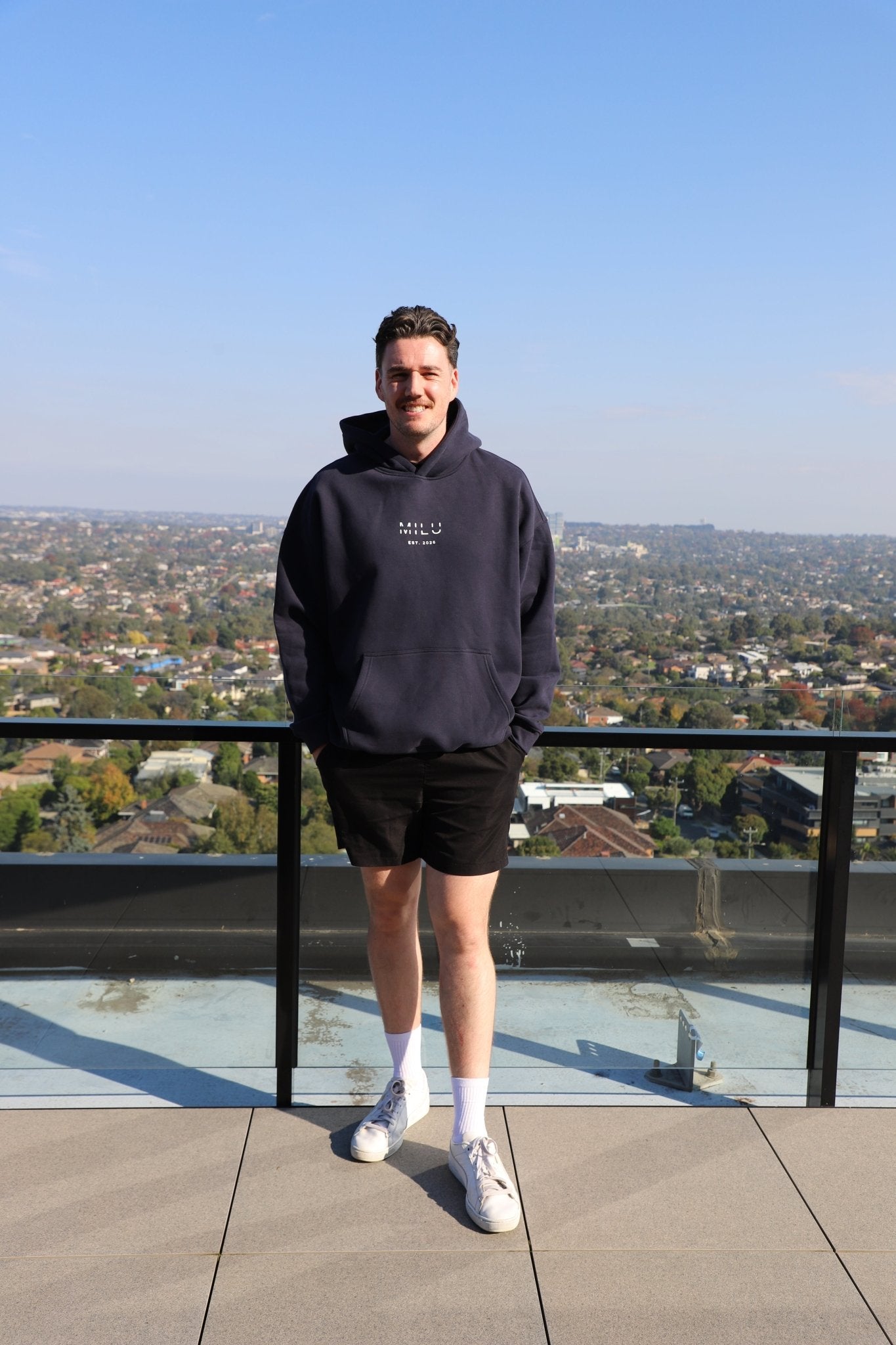 Back to Basics Unisex Hoodie - Navy Blue - MILU Clothing