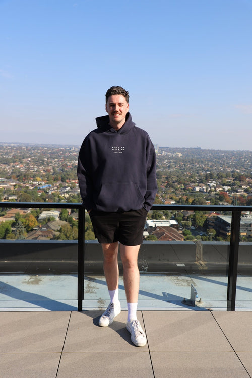 Back to Basics Unisex Hoodie - Navy Blue - MILU Clothing