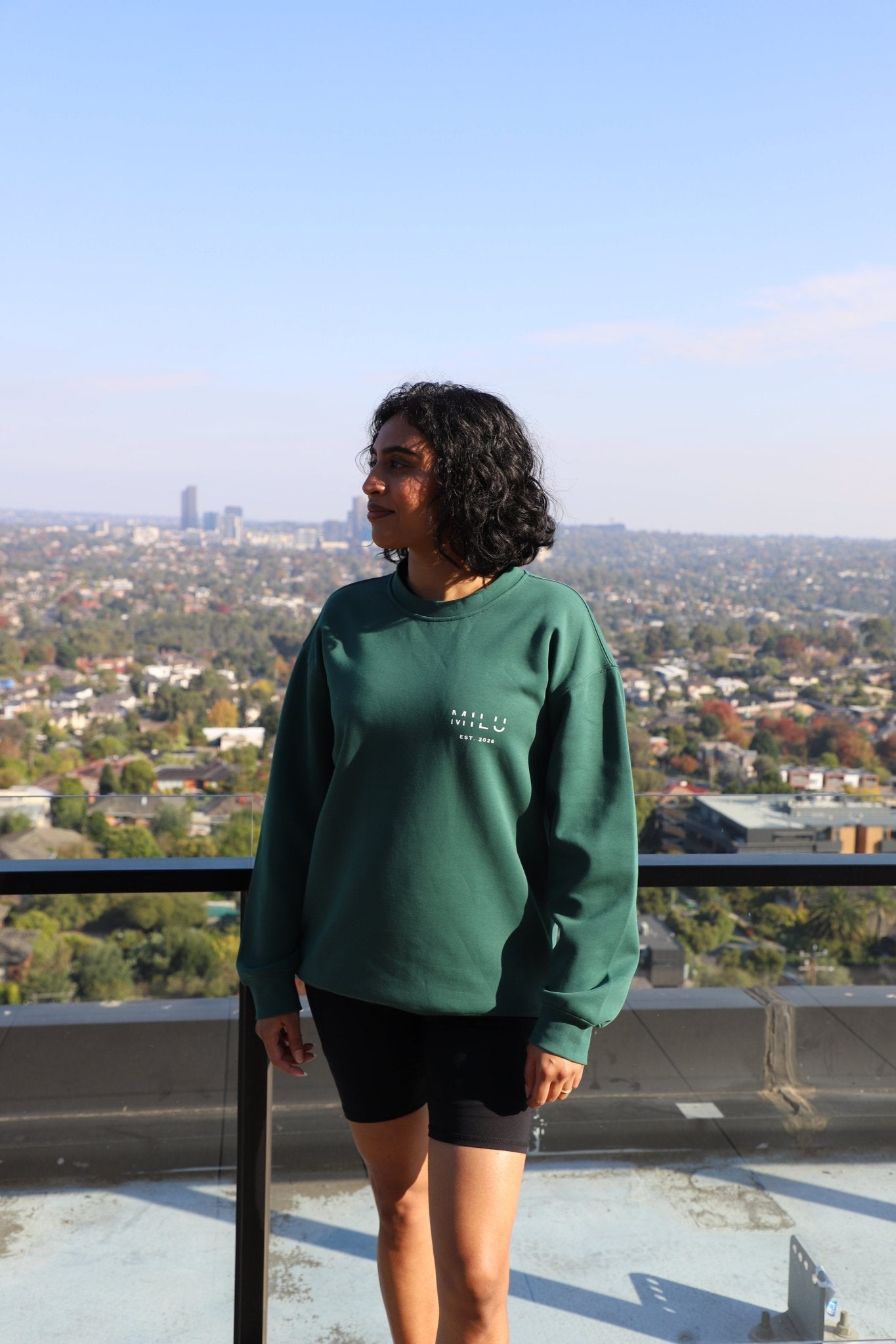 Back to Basics Unisex Crewneck Sweatshirt - Green - MILU Clothing