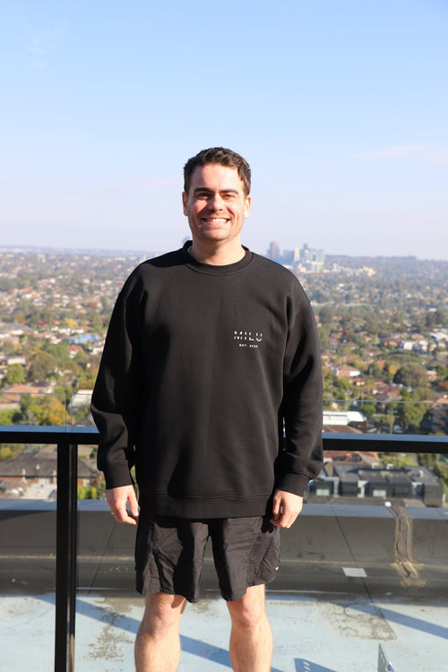 Back to Basics Unisex Crewneck Sweatshirt - Black - MILU Clothing