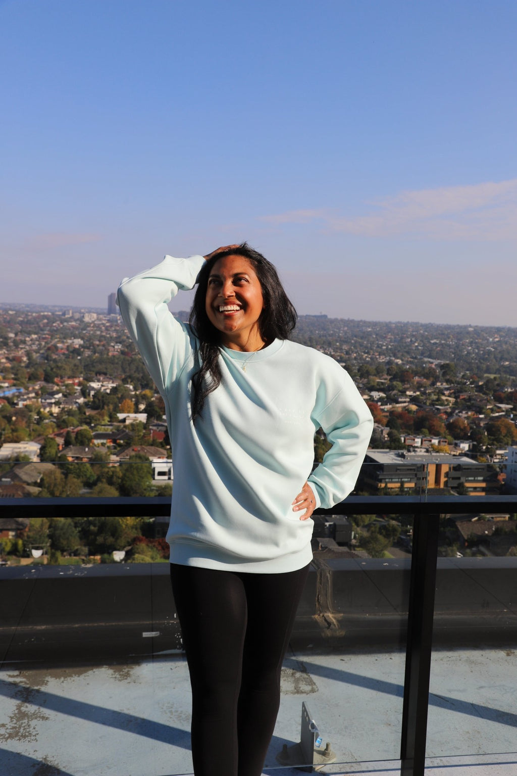 Back to Basics Unisex Crewneck Sweatshirt - Arctic Blue - MILU Clothing