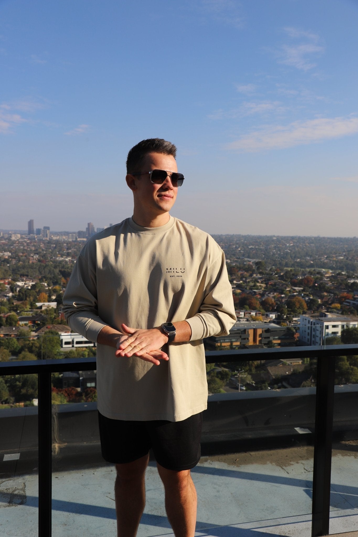 Back to Basics Unisex Long Sleeve Tee - Sand - MILU Clothing