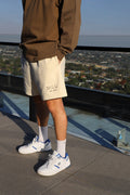 Back to Basics Men's Fleece Shorts - Bone - MILU Clothing