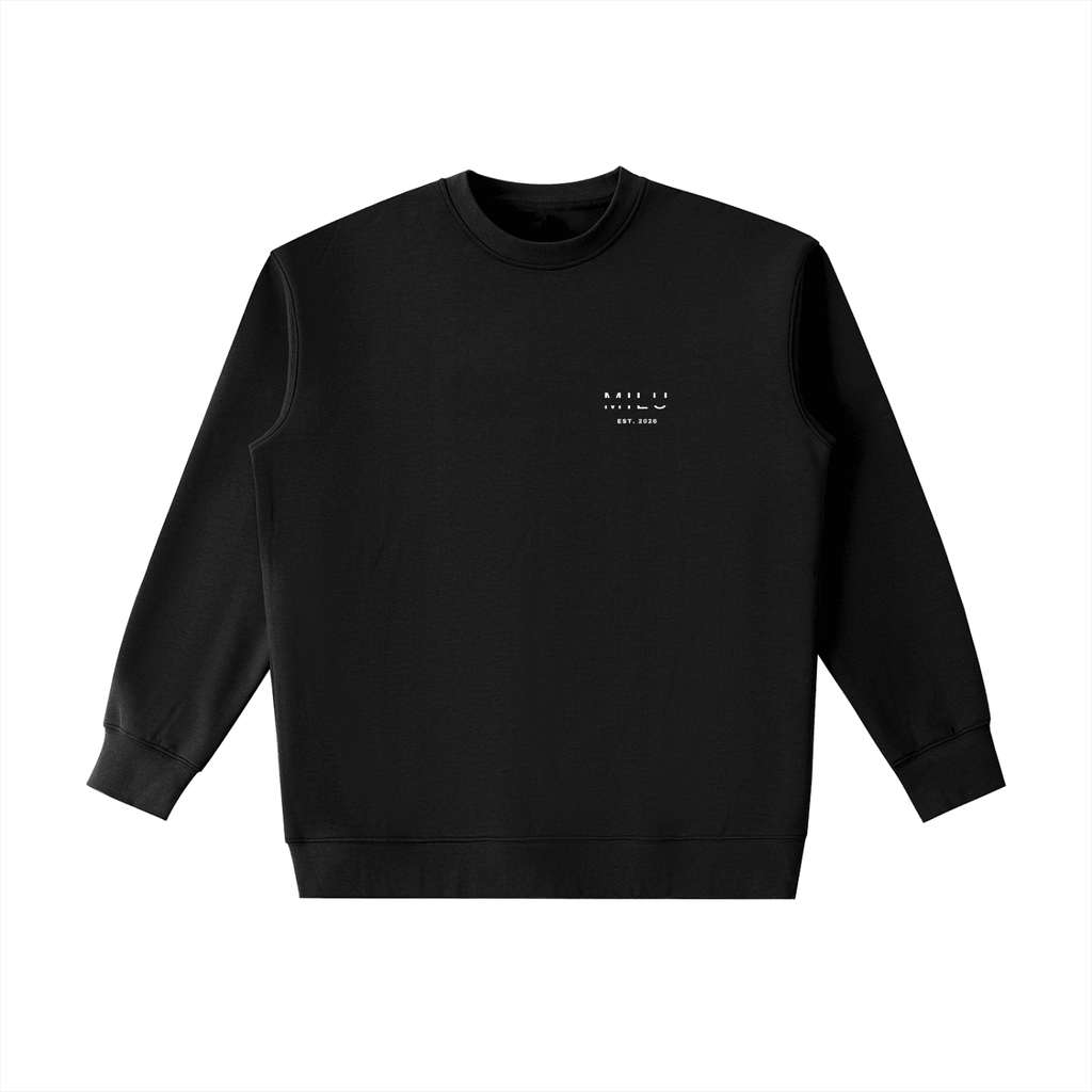 Back to Basics Unisex Crewneck Sweatshirt - Black - MILU Clothing