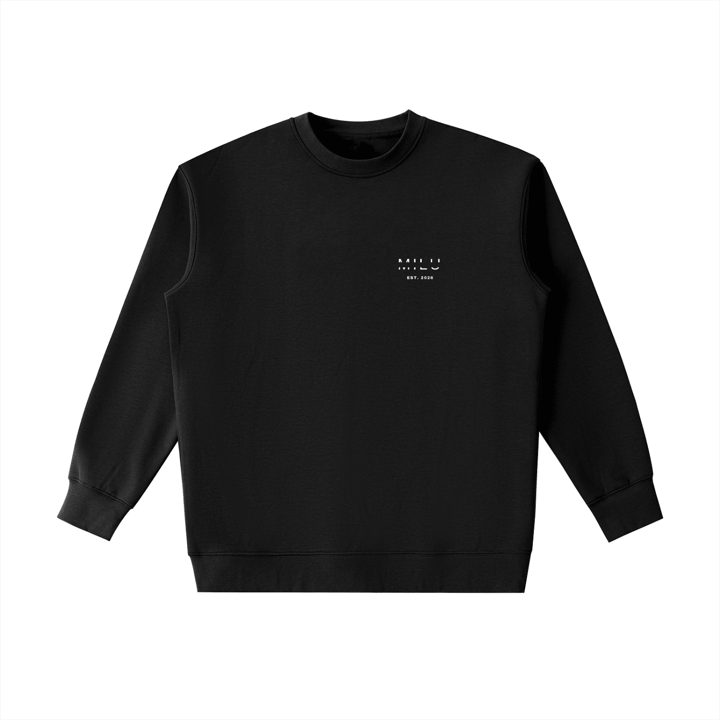 Back to Basics Unisex Crewneck Sweatshirt - Black - MILU Clothing