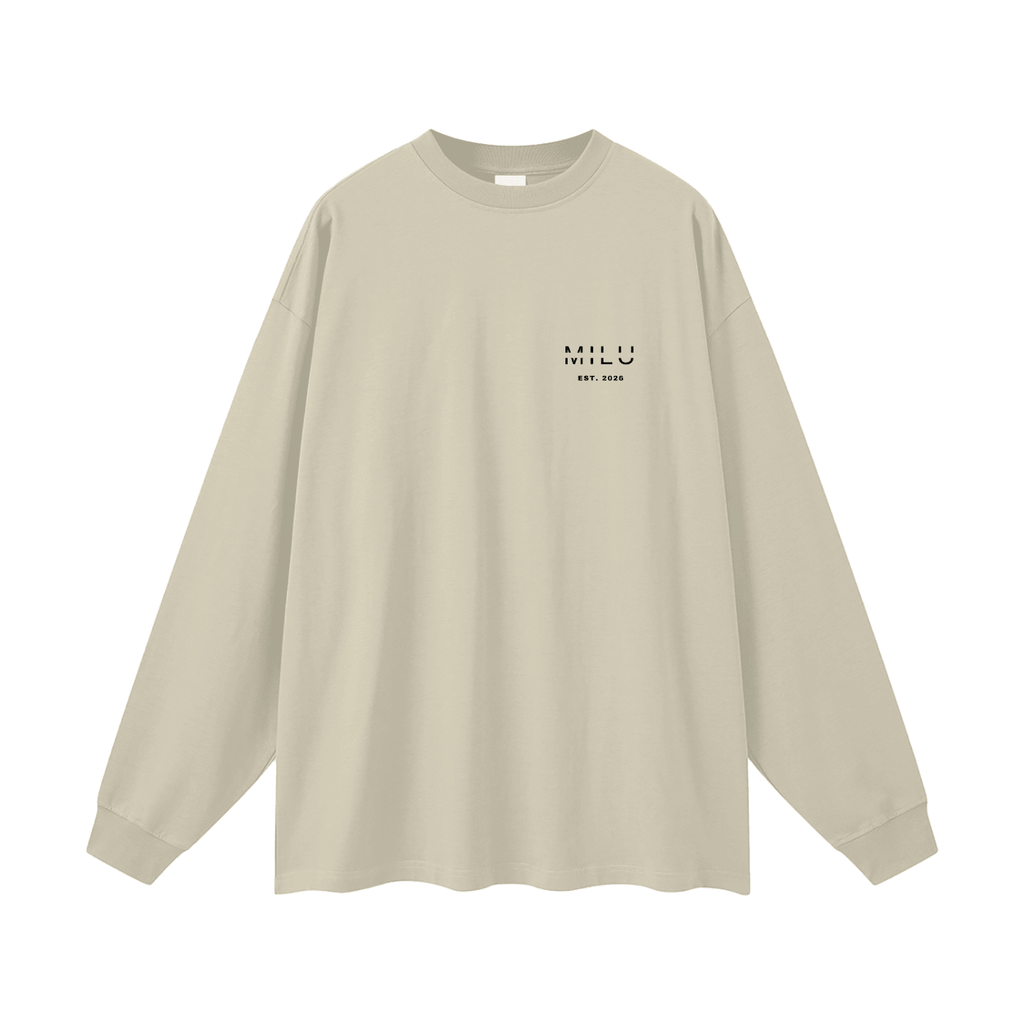 Back to Basics Unisex Long Sleeve Tee - Sand - MILU Clothing
