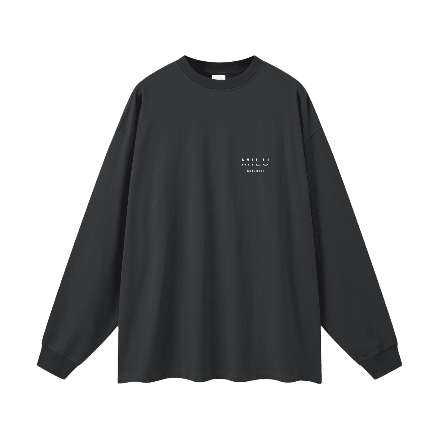 Back to Basics Unisex Long Sleeve Tee - Carbon Grey - MILU Clothing